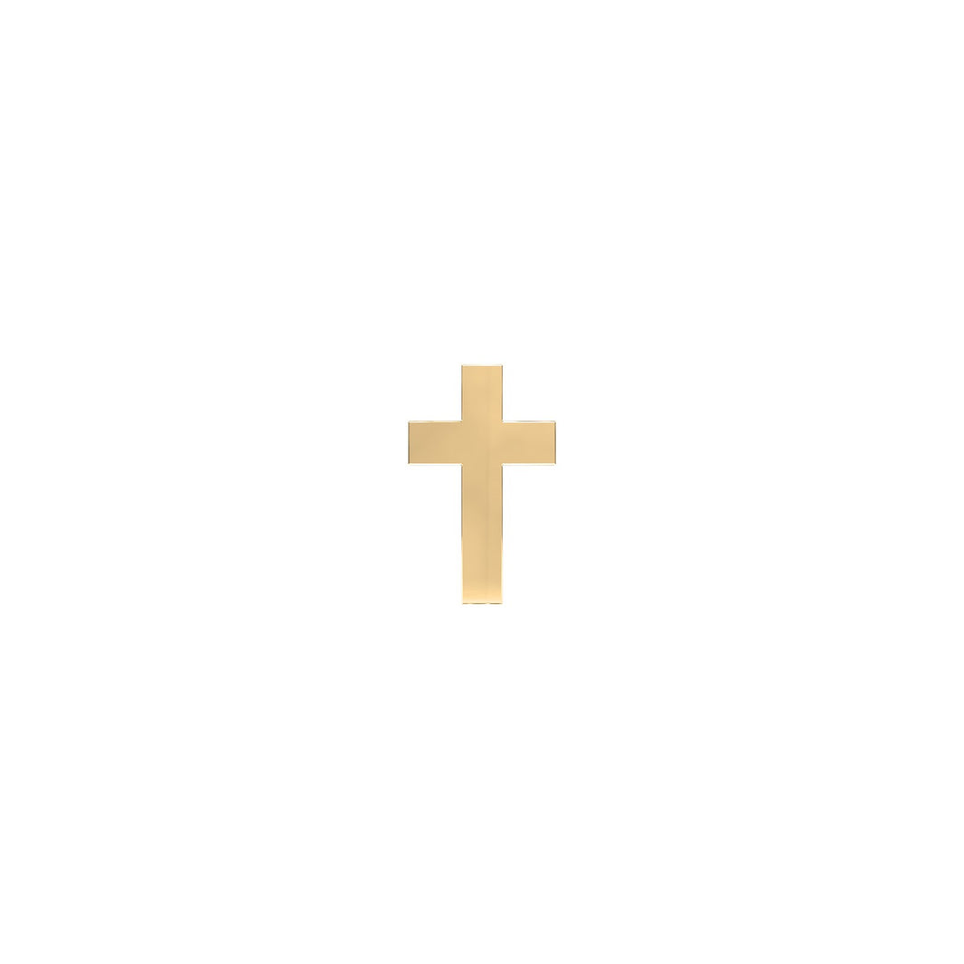 14kt. goldearring cross PIERCE52 1pc.