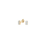 14kt. Goldohrringe m/2 dia 0,008ct 3mm