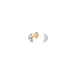 14kt. Goldohrringe Mond m/Dia 0,008 3,5mm