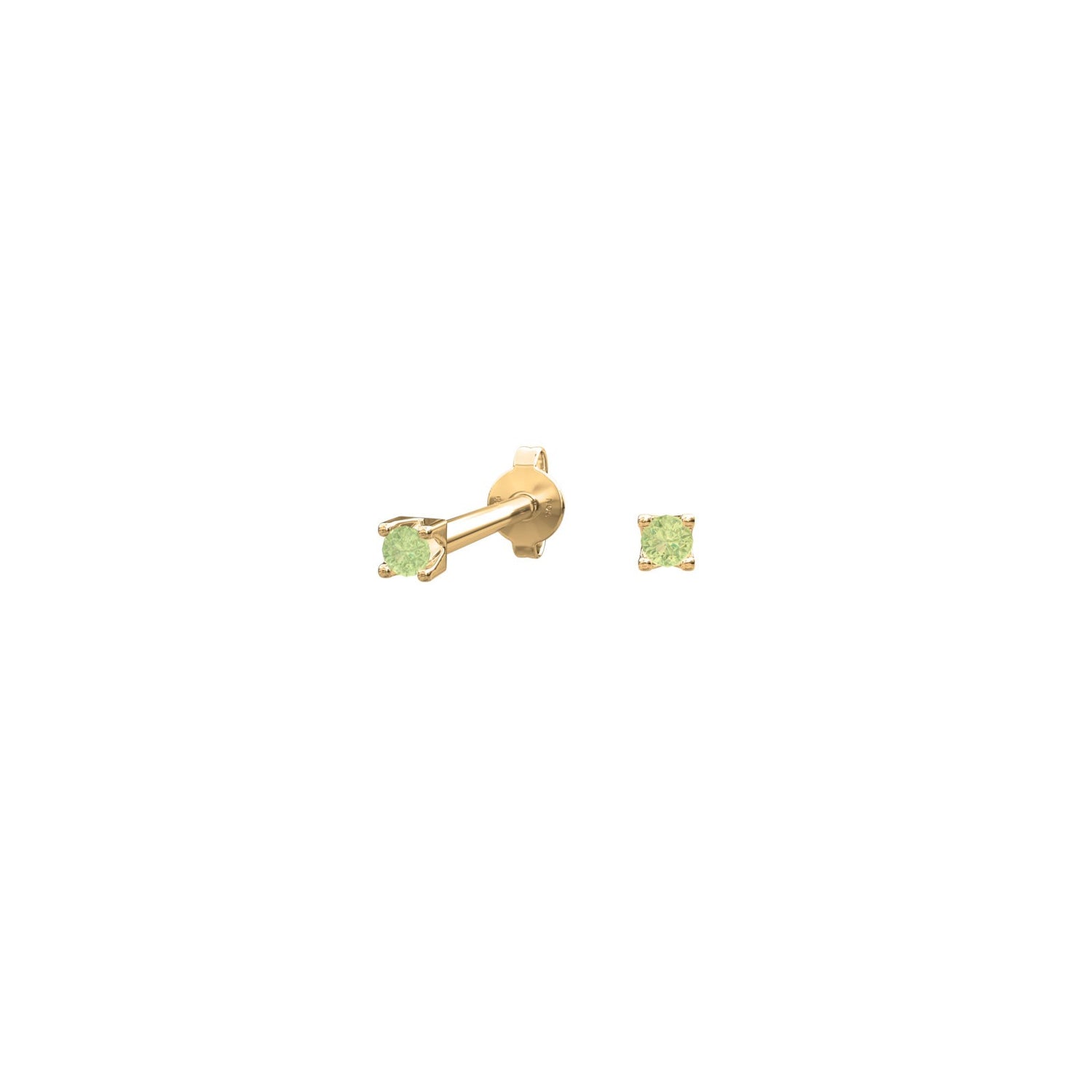 14kt. goldearrings peridot