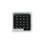 Sølv næse piercing, 2*2mm square 20 stk.