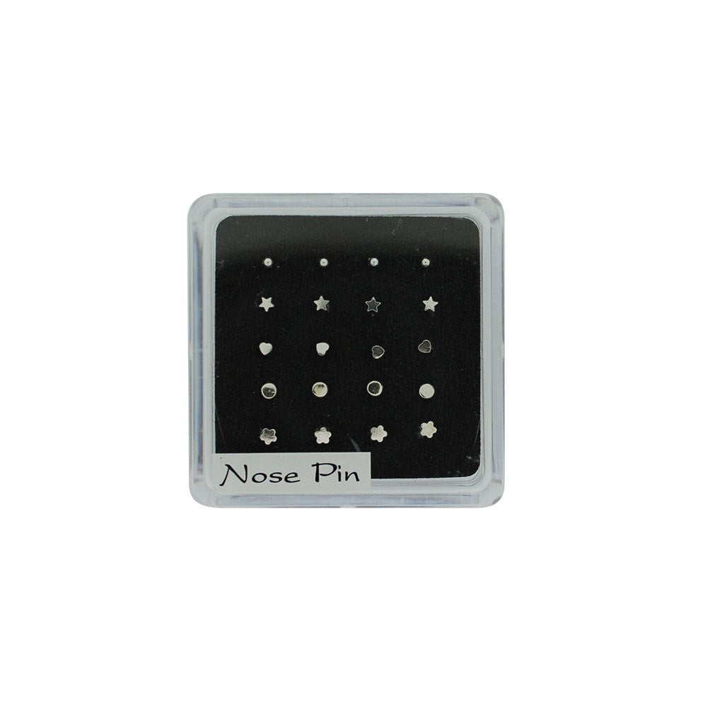 Sølv næse piercing, symboler 20 stk.