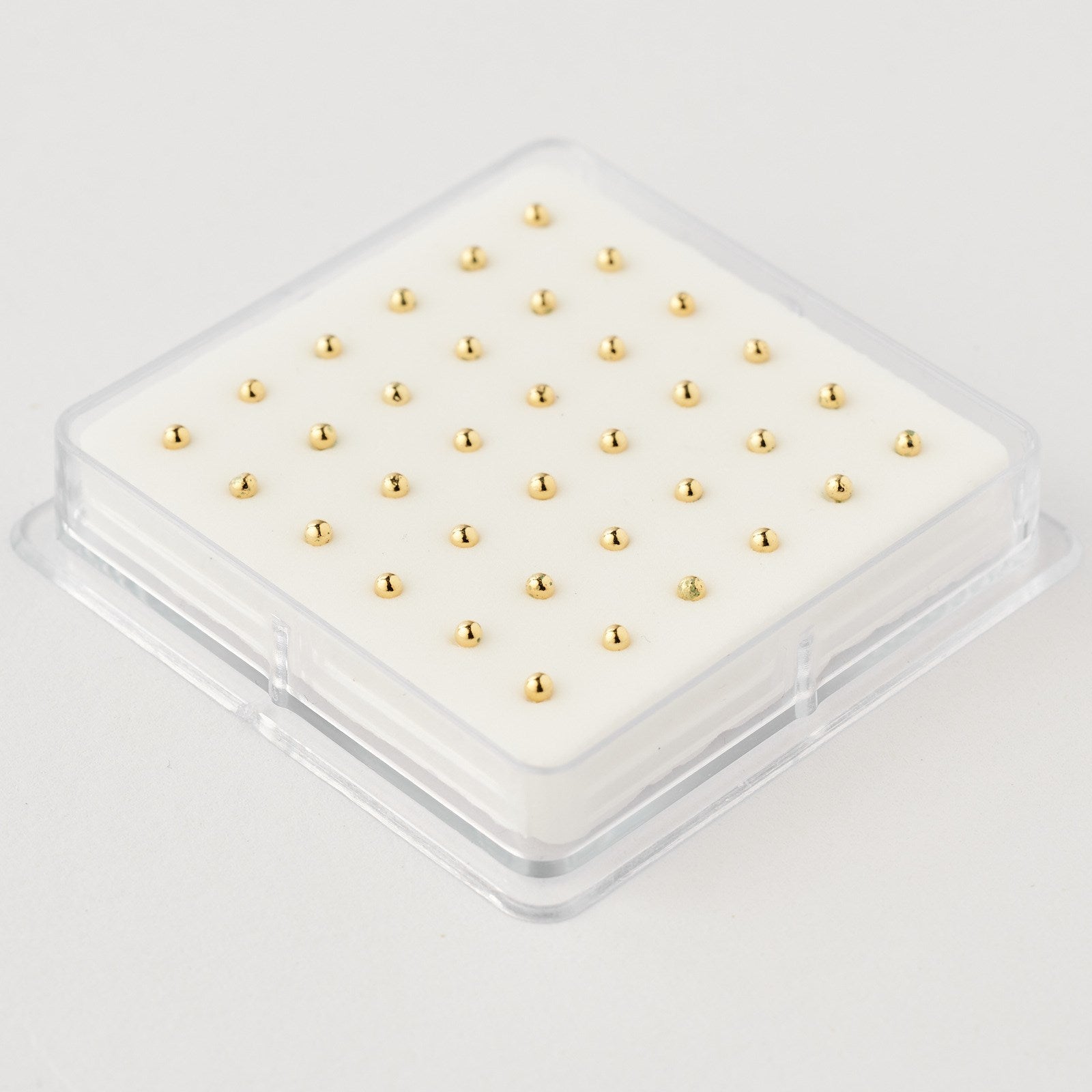 Sølvforgyldt næse piercing, kugle 2mm, 36 stk.