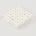 Nose pin silver 2mm crystal 36pc