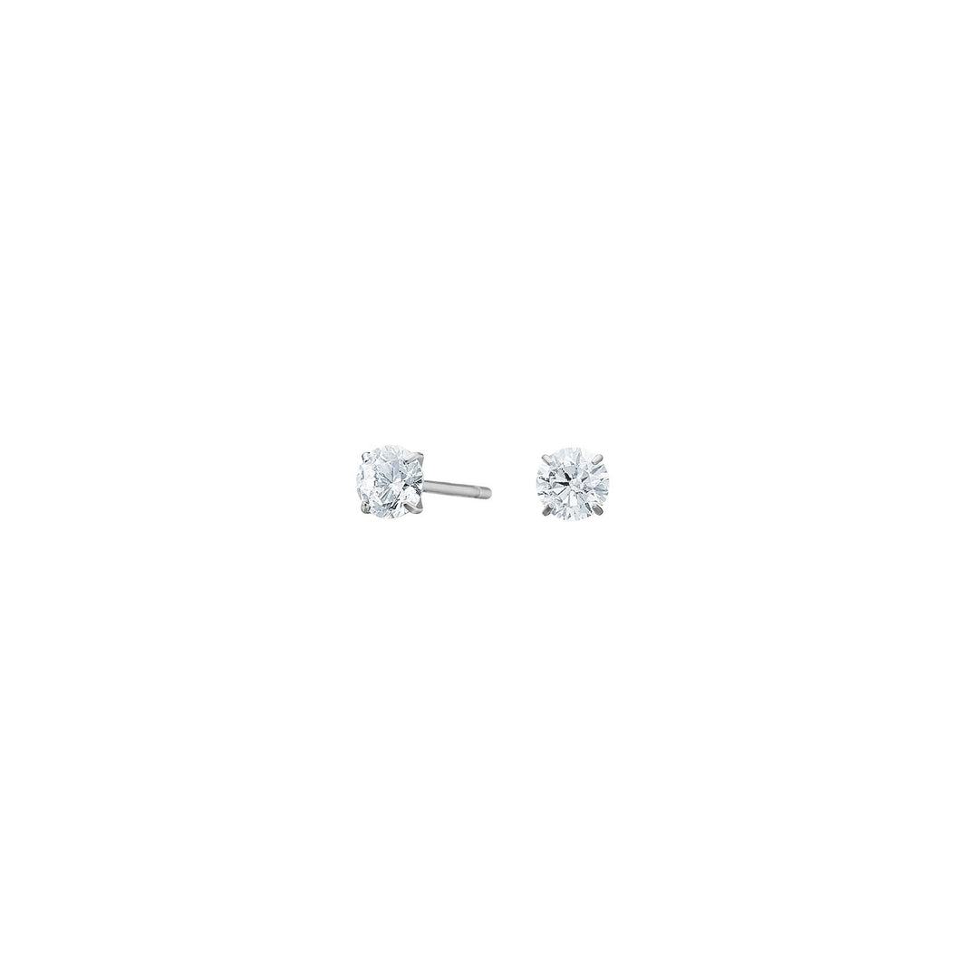 Titanium ear studs 4mm w.cz
