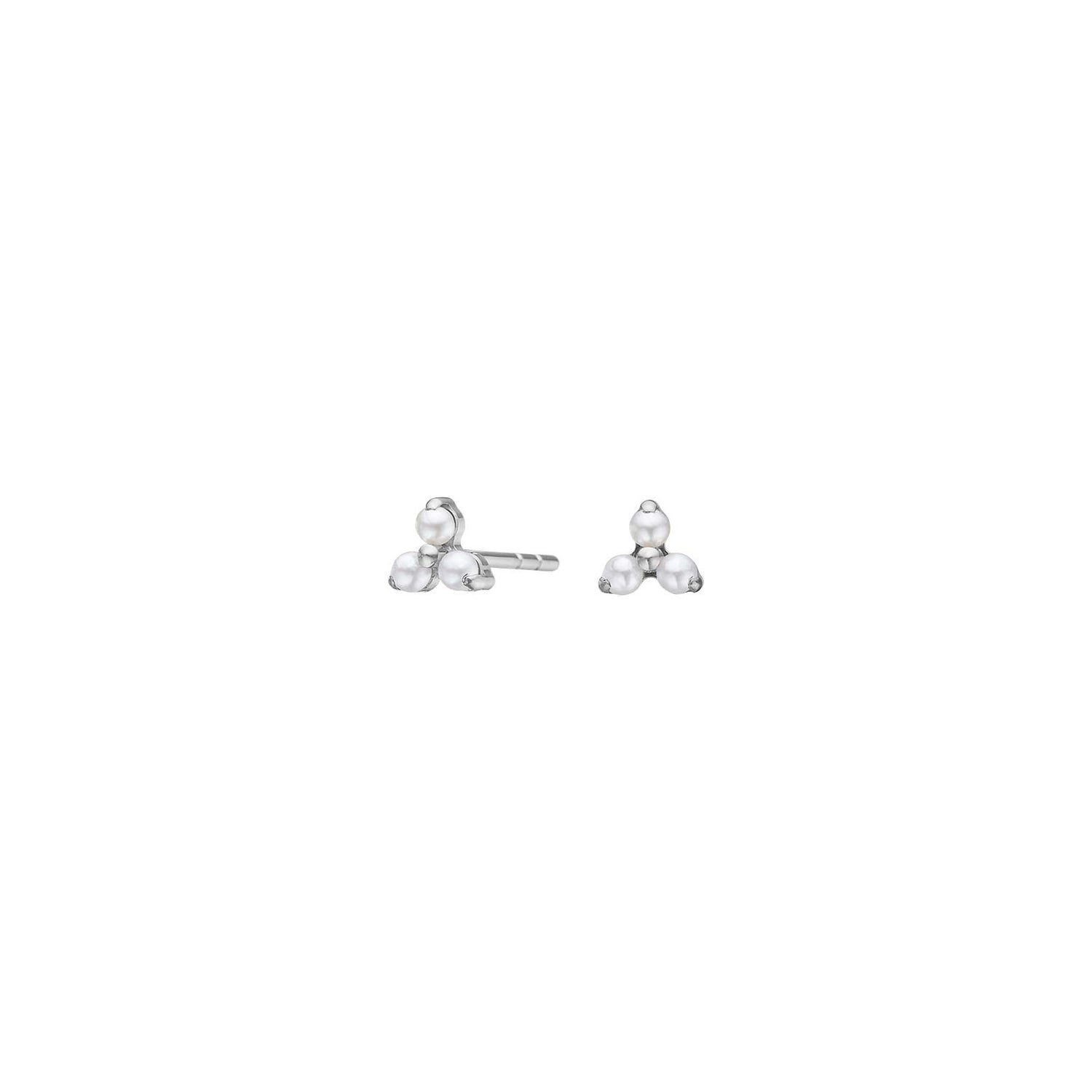 Titanium Ohrstecker m. 3 Perlen