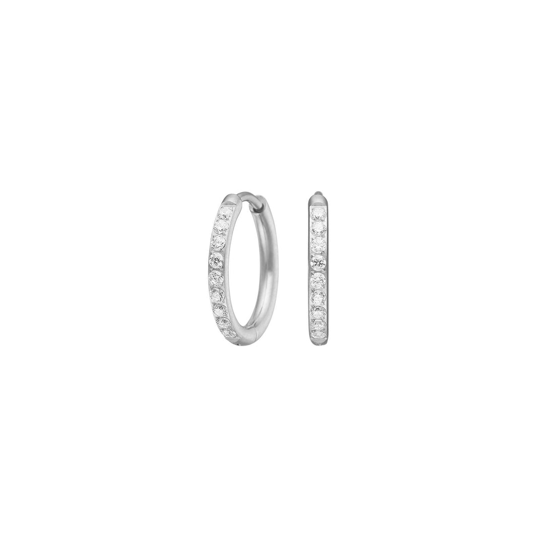 Titanium hoops 8mm w. cz