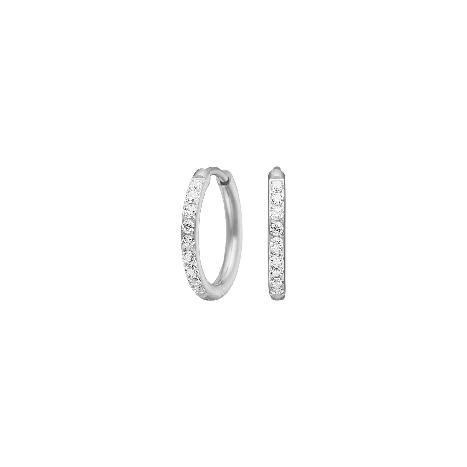 Titanium Creolen 12mm m. cz