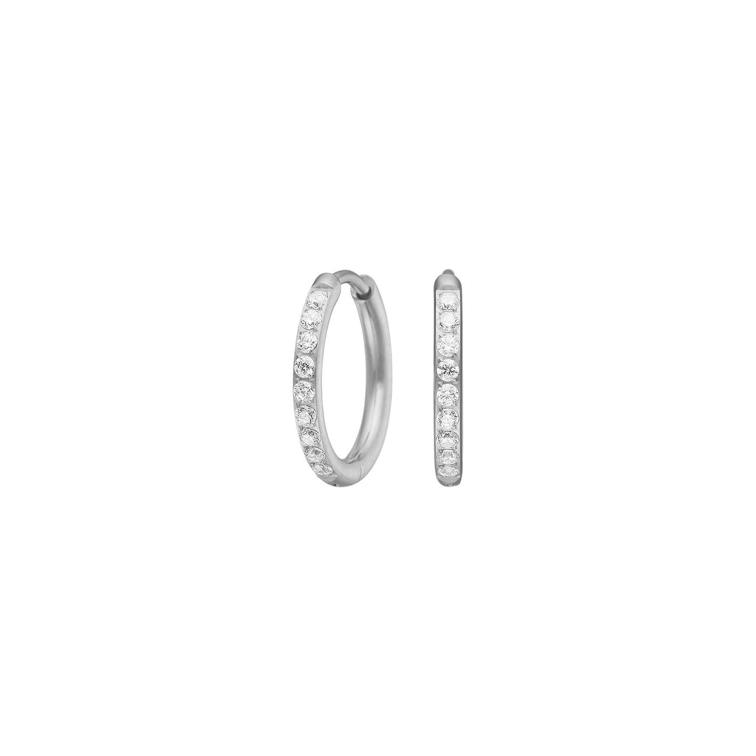 Titanium hoops 12mm w. cz