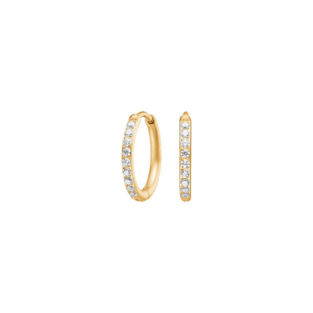 Titanium hoops GP 8mm w. cz