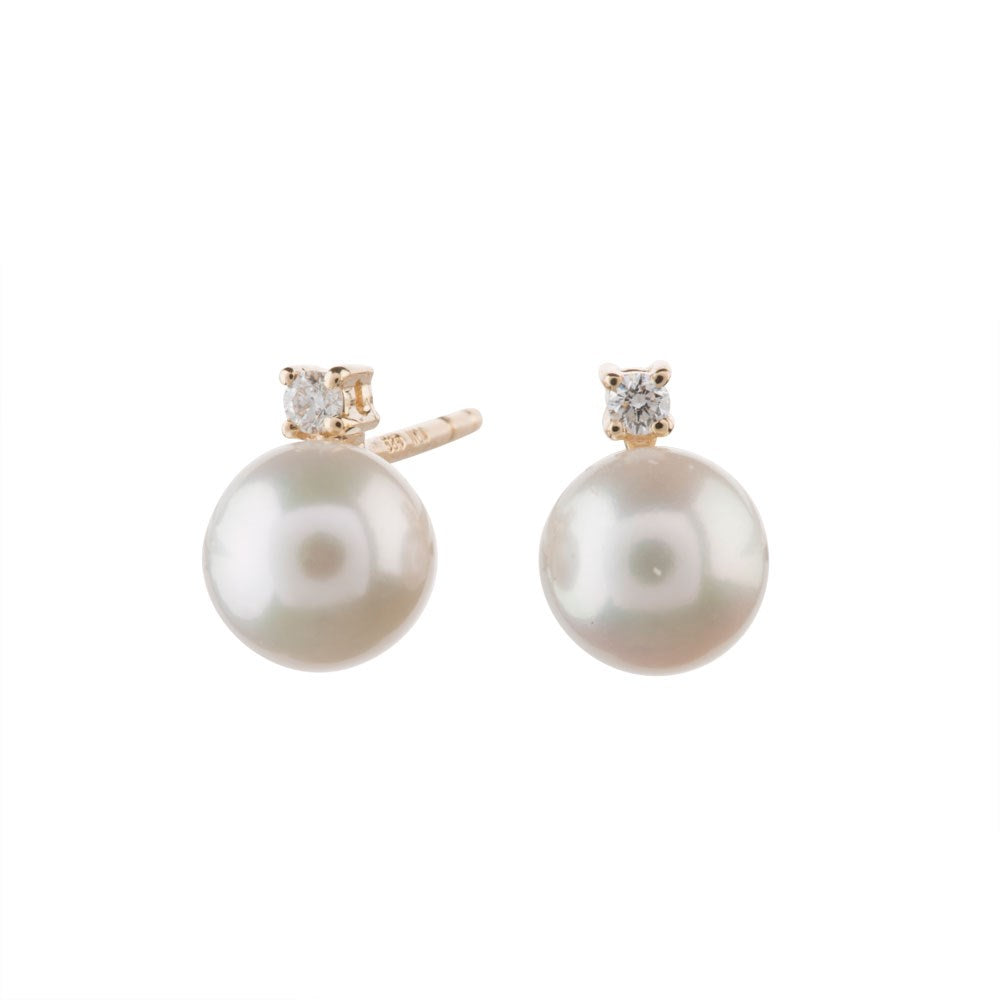 14ct. Gold earring w. FWP + 0,053ct TW/SI