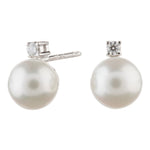 14ct. White gold earring w. FWP + 0,053ct TW/SI