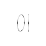Rhod. Silber Ohrringe 40mm