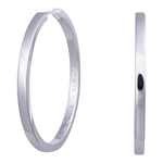 Rhod. Silber Ohrringe 40mm
