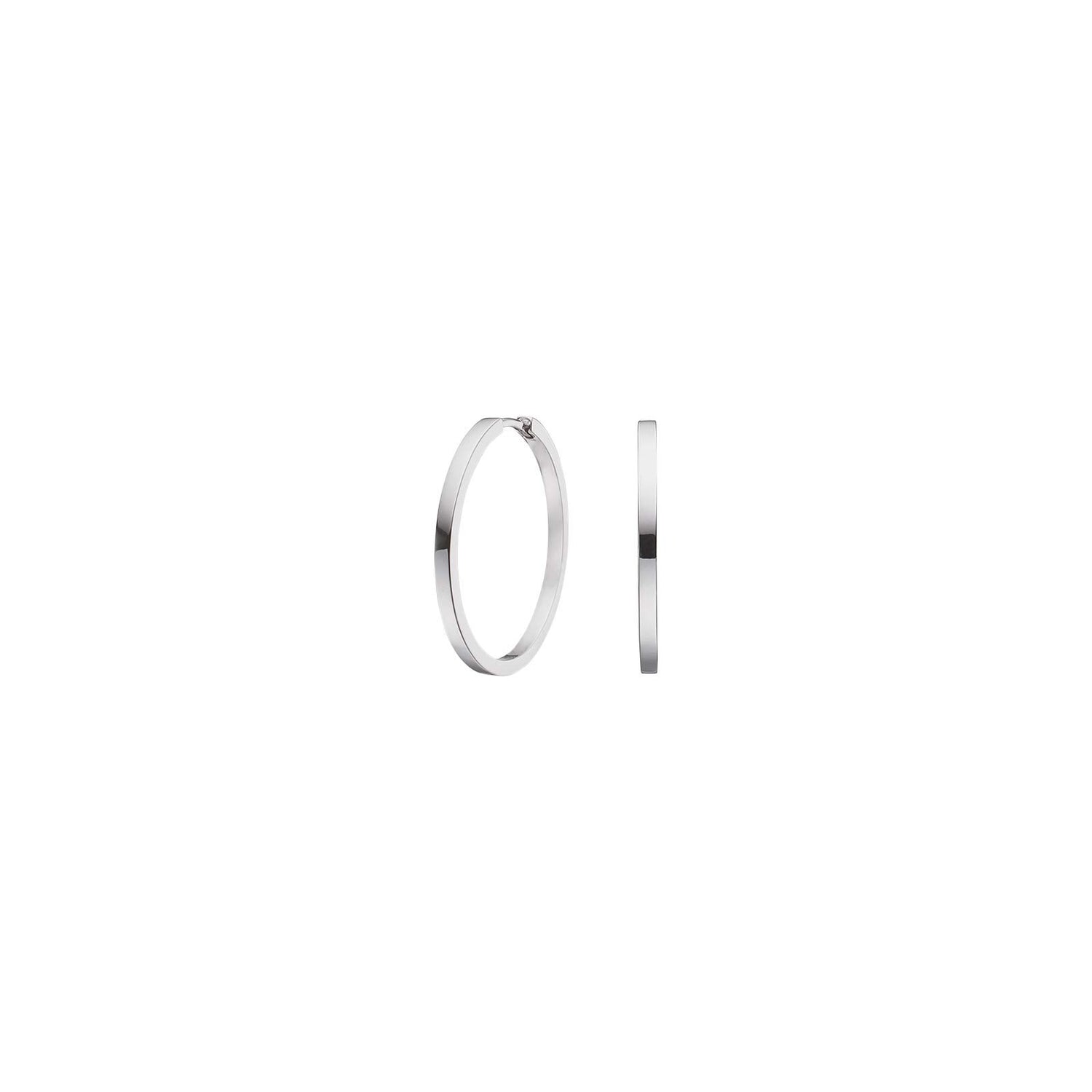 Rhod. Silber Ohrringe 25mm