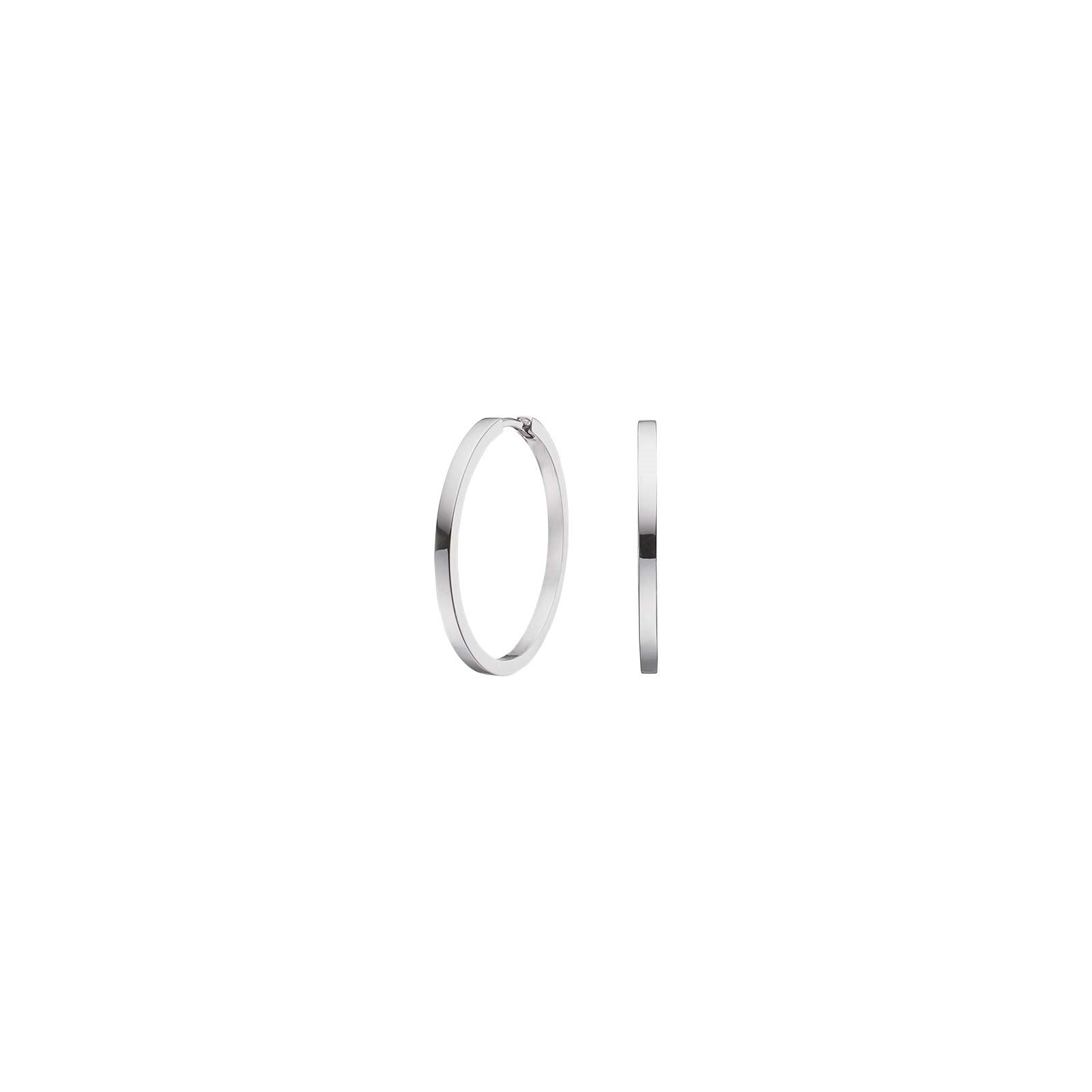 Rhod. Silber Ohrringe 25mm