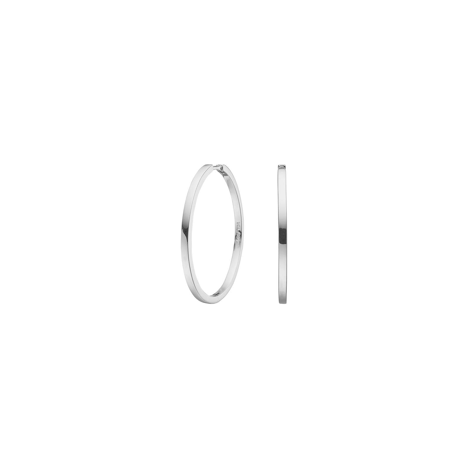 Rhod. Silber Ohrringe 30mm