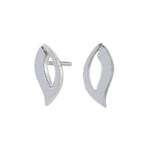Silver rhodium-plated earstud*