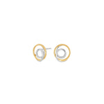 14ct. gold earrings w. 0,04ct TW/SI