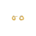14Kt. Gold Ohringe m. 0,02ct TW/SI