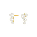 14ct. gold earrings w. 0,09ct TW/SI and FWT
