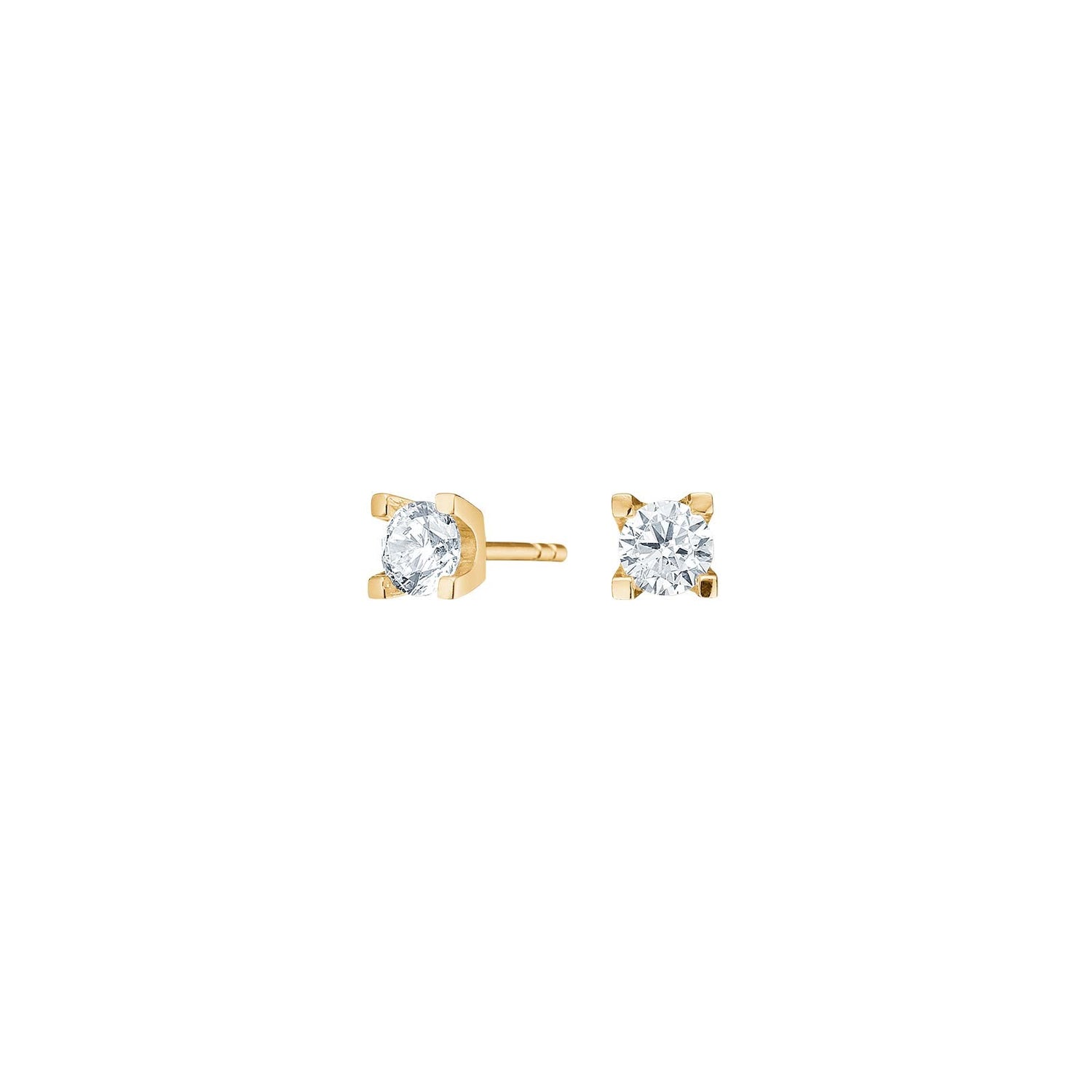 Vgo. Silber Ohrringe 4 Krappen mit 4,5mm Zirkonia
