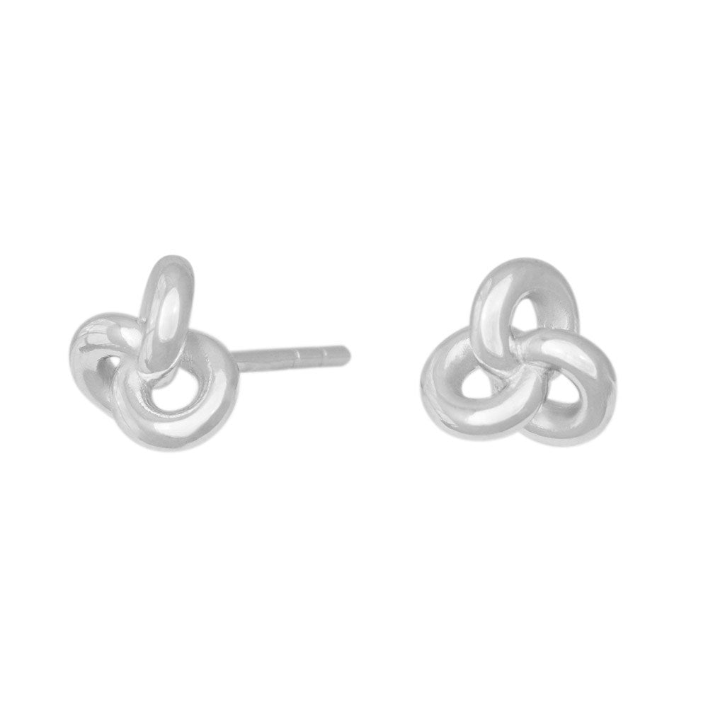 Rhd. Silver earring 7mm