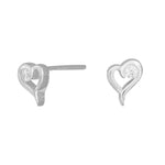 Silver earring w/cz