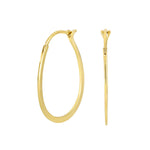 8ct. Gold ovale Creole 20*30mm