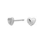Rhod. silver earrings w.cz