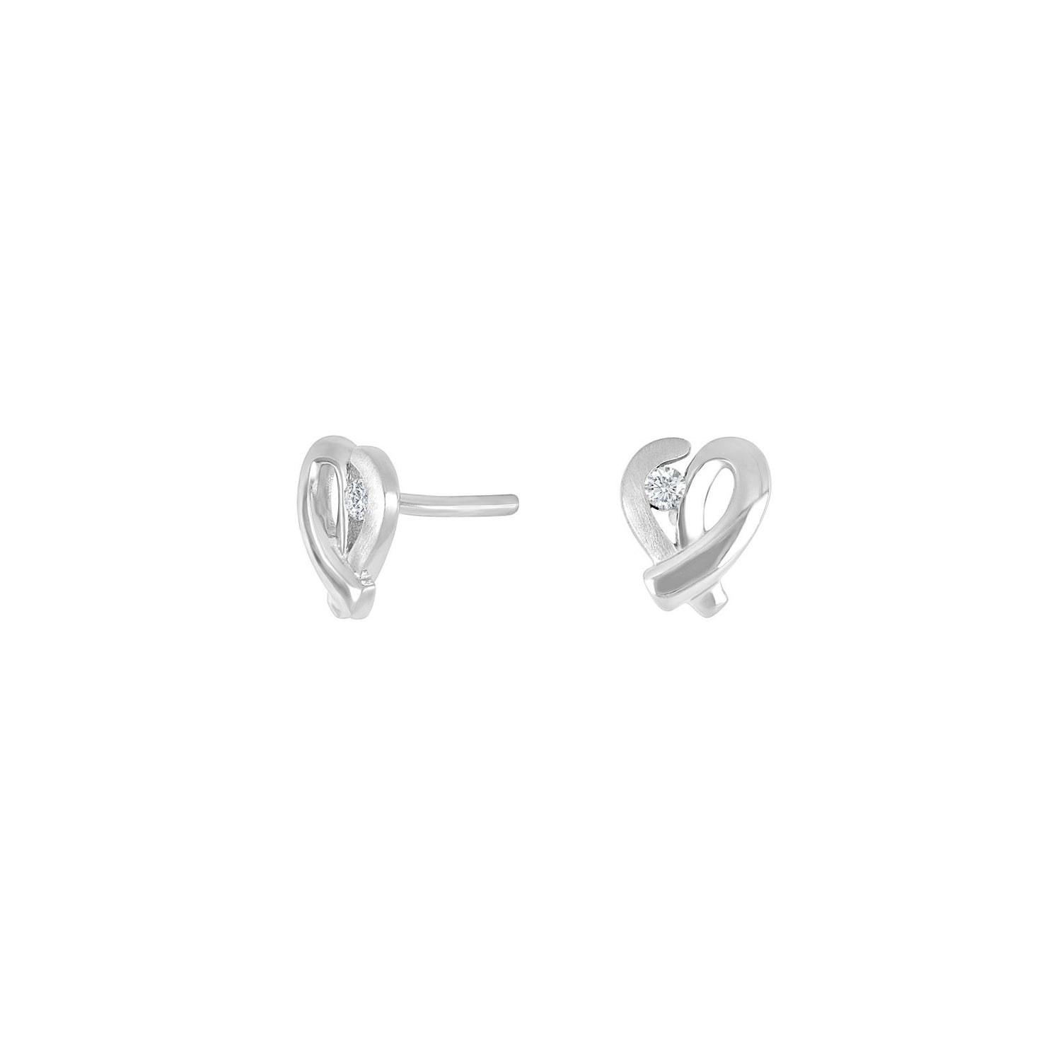Silber Ohrstecker mit Zirkonia