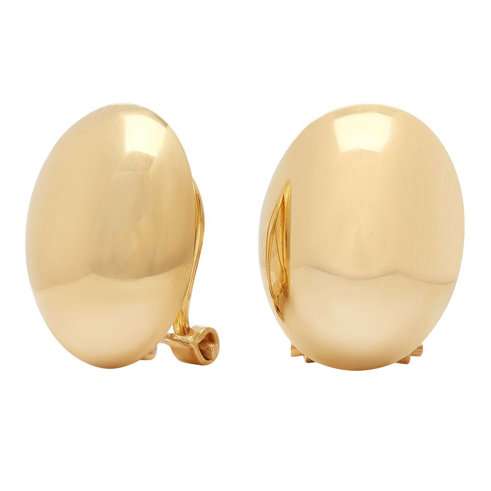 8ct. gold clips round 16mm