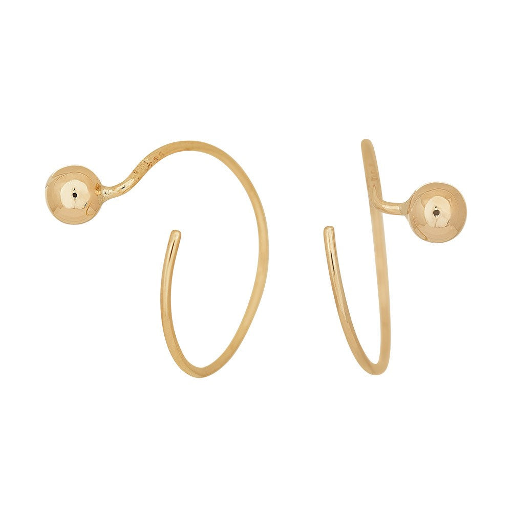 8ct. Gold creol 15mm