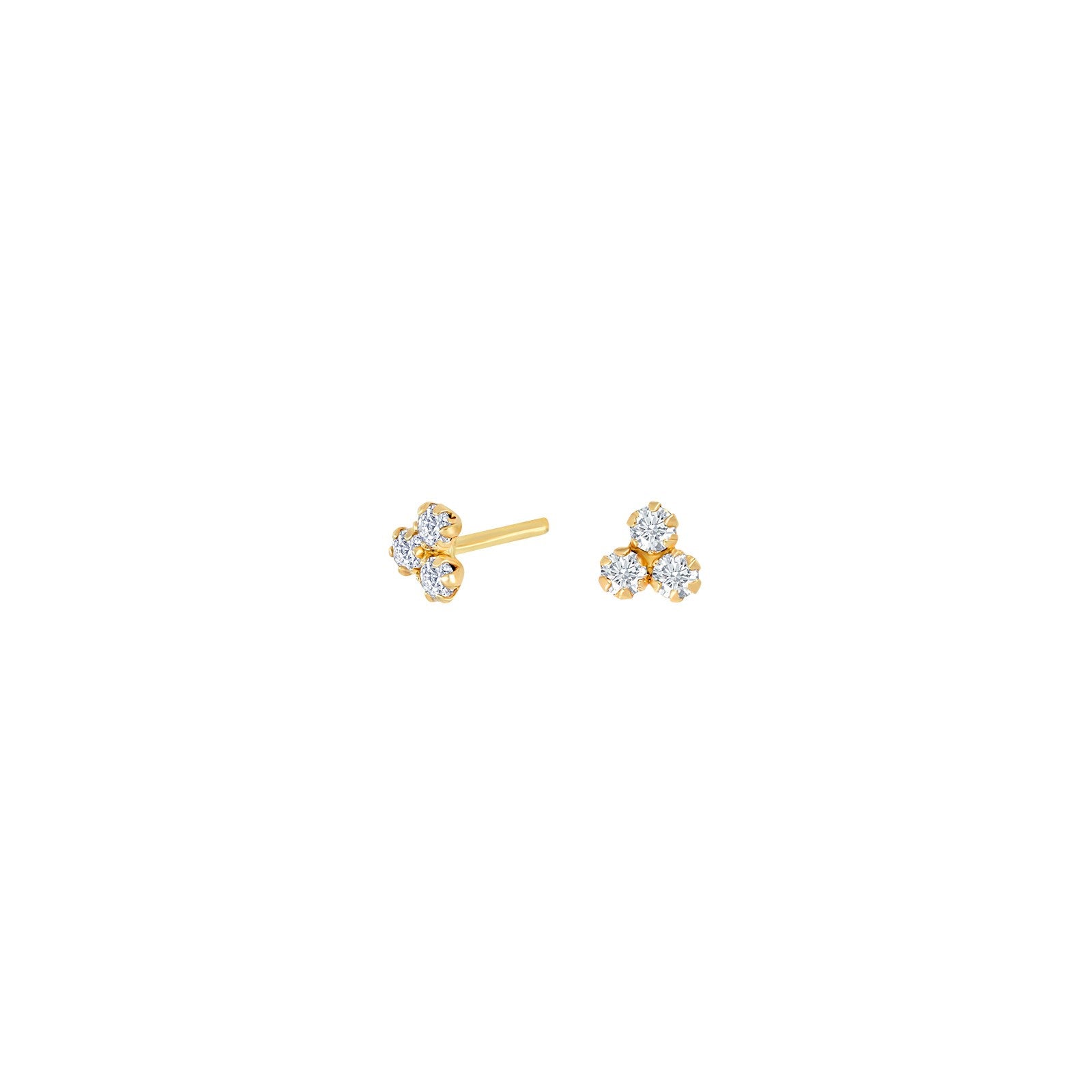 8ct. gold earrings w/cz
