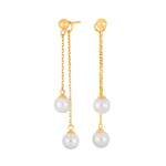 8ct. gold earrings w/4 freshwaterpearls