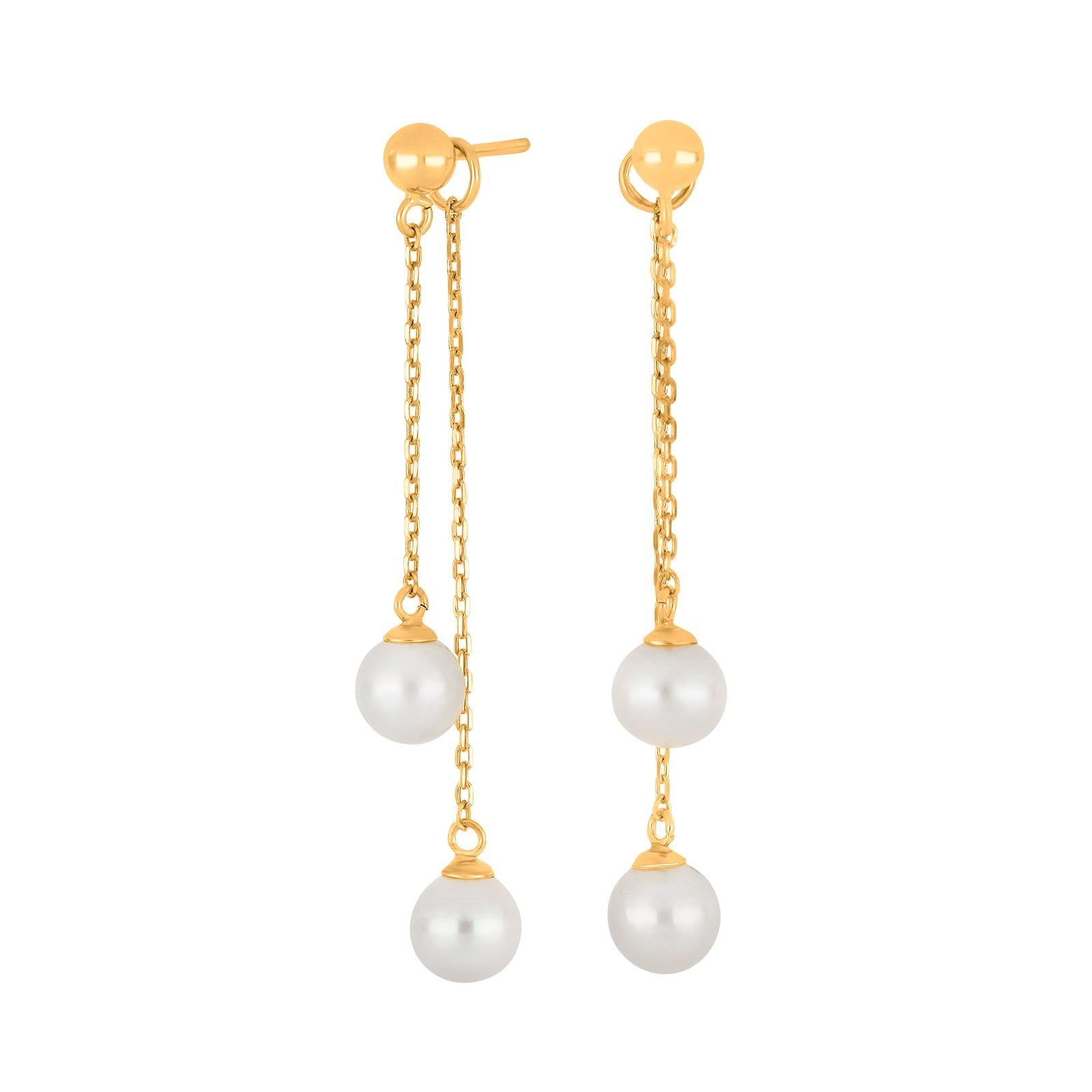 8ct. gold earrings w/4 freshwaterpearls