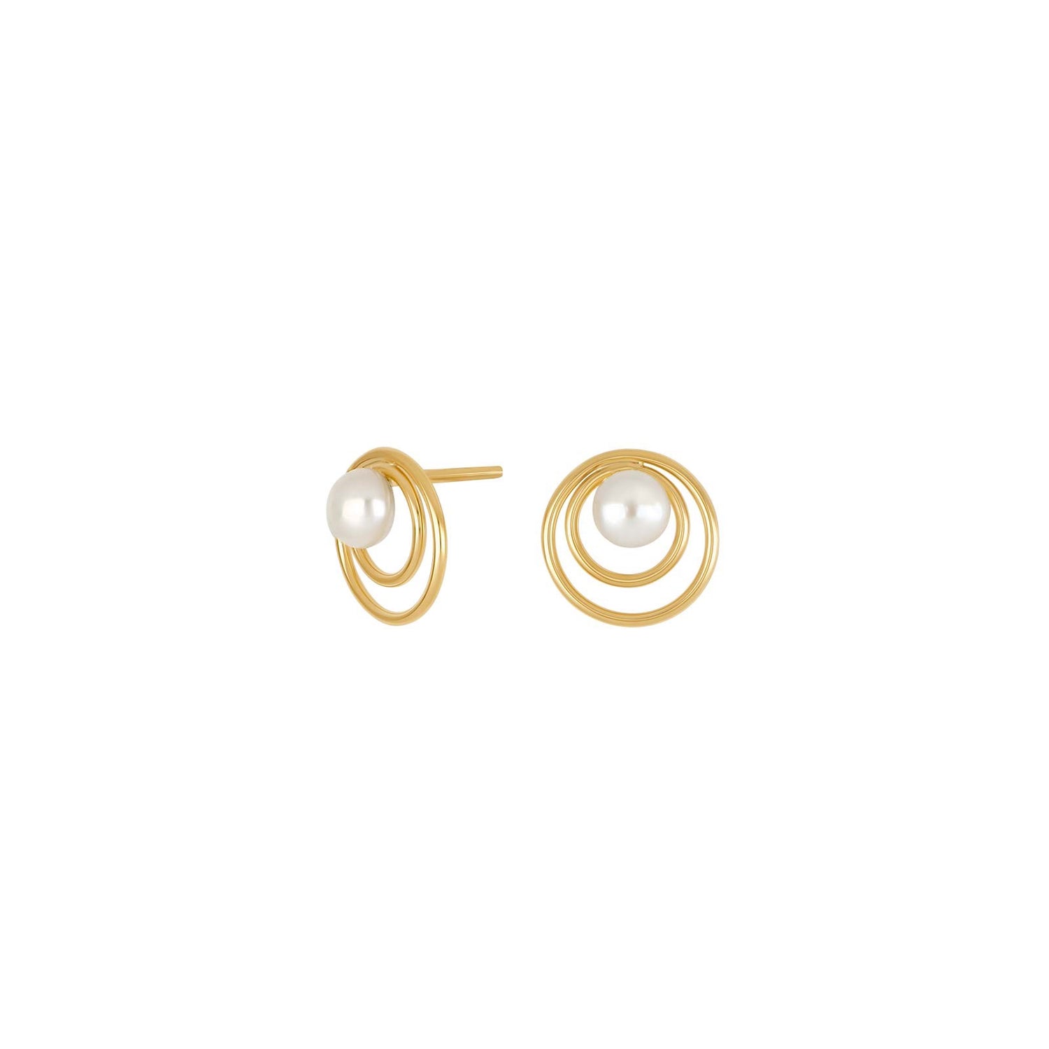 8kt. Goldohrringe m/Perlen