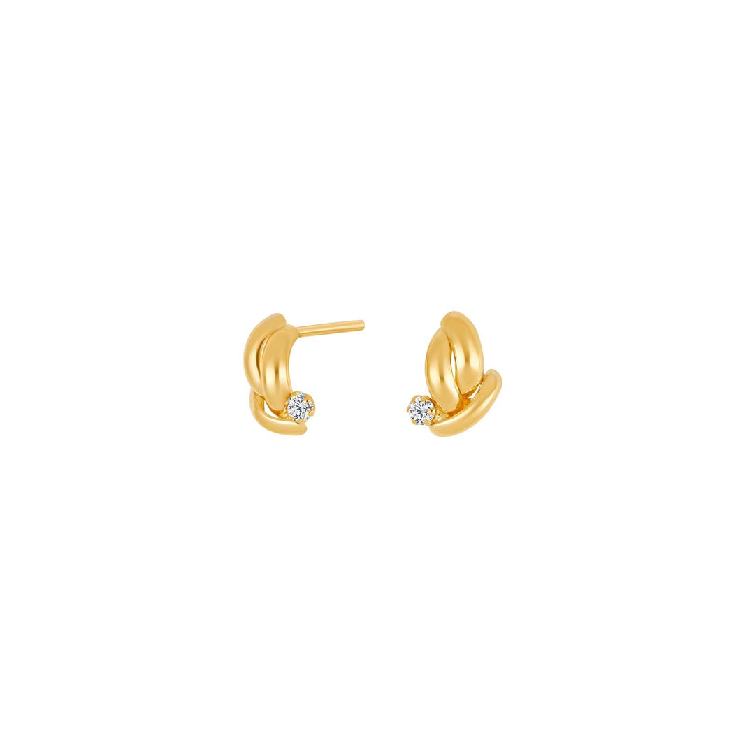 8ct. gold earrings w/cz