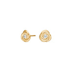 8ct. Gold earring w. cz