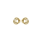 14ct. gold earrings w/dia. 0.020ct. W/SI