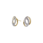14ct. gold earrings w/dia. 0.020ct W/SI
