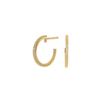 14kt. Goldohrringe m/Dia 0.02ct W/PI