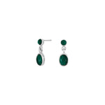 Rhodium-pla silver earring MALA52