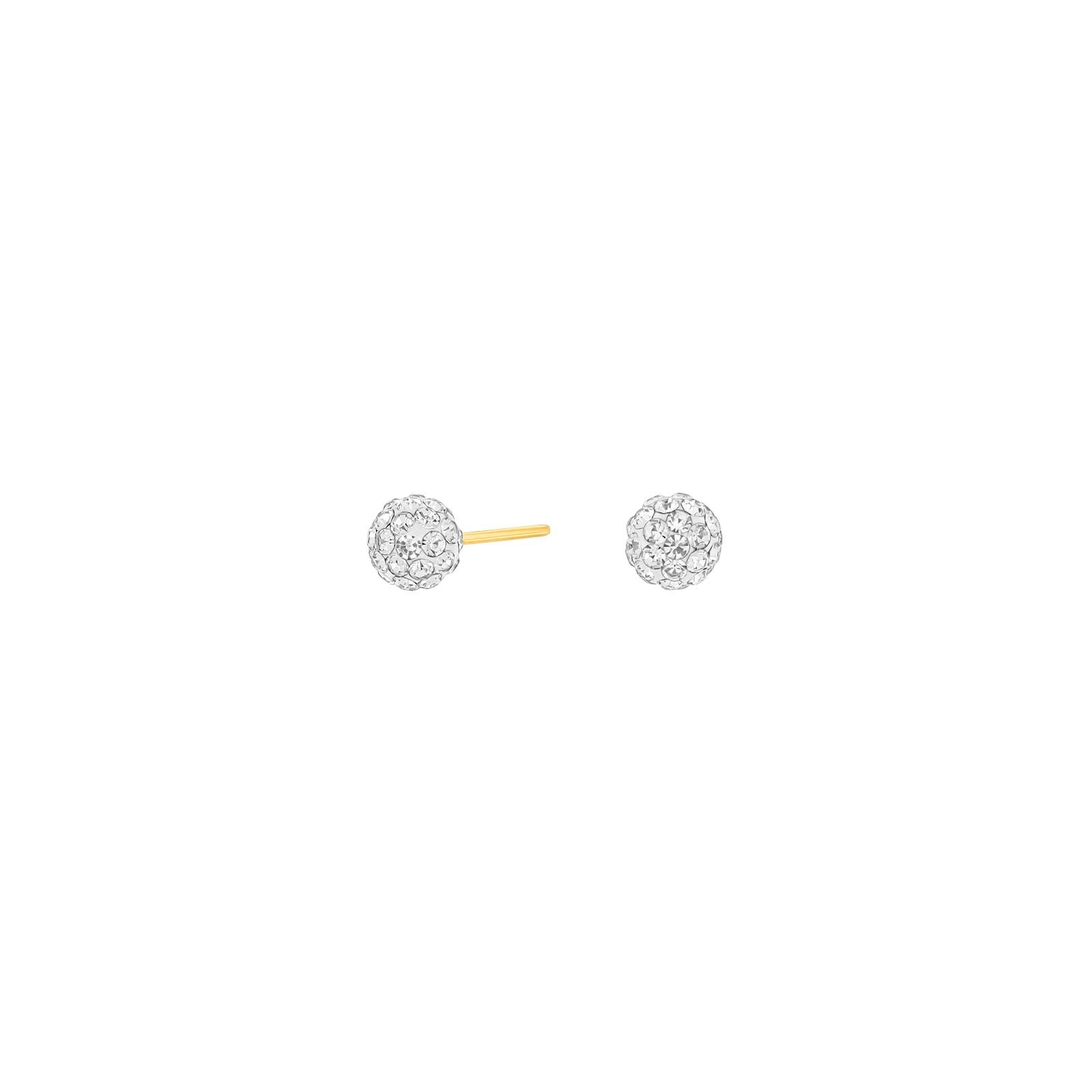 Verg. Silber Ohrstecker m. Weiß cz