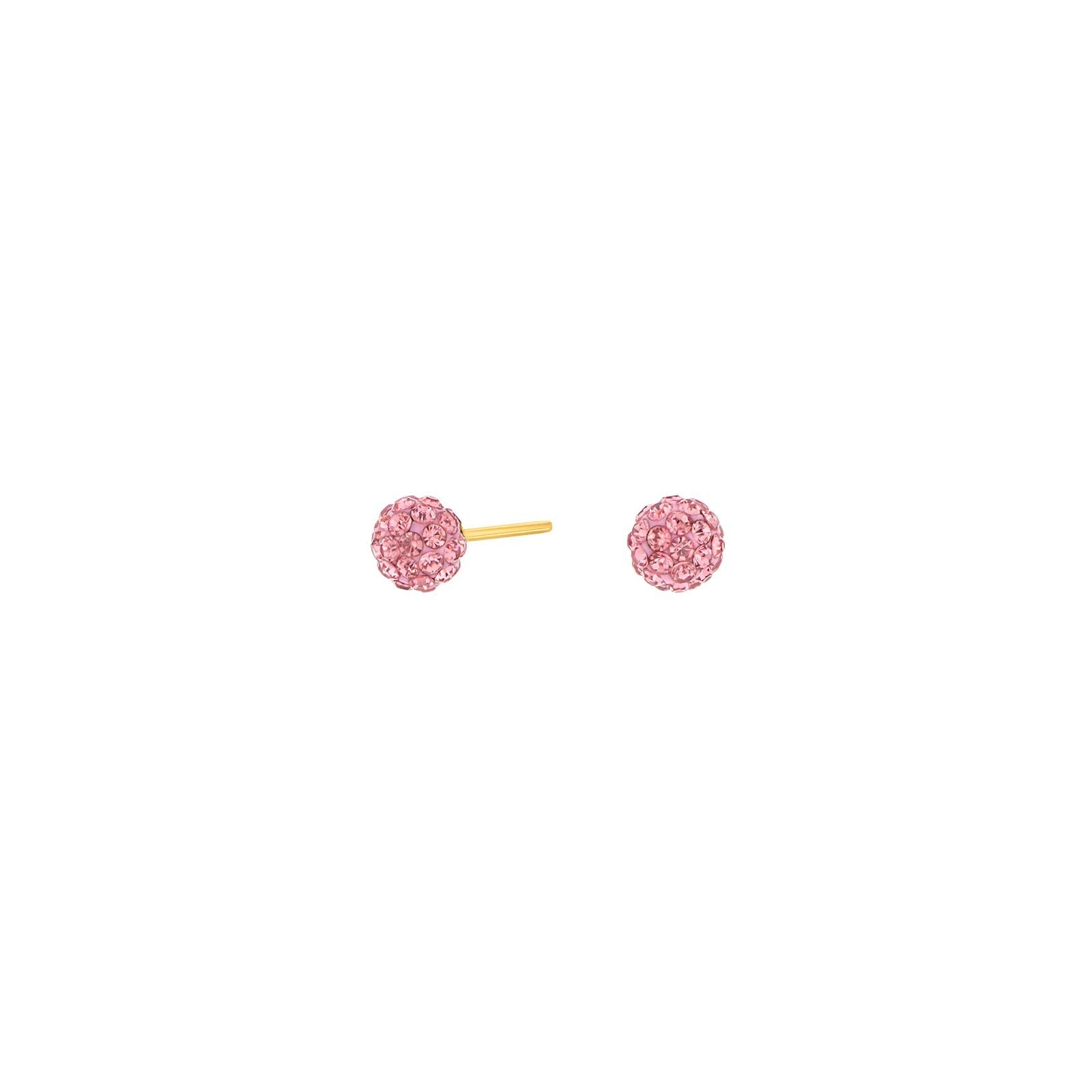 Verg. Silber Ohrstecker m. Rosa cz