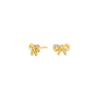 Silver earring bow