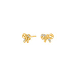Silver earring bow