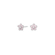 Silber Ohrstecker Blume m. synthetische Perle/epoxy