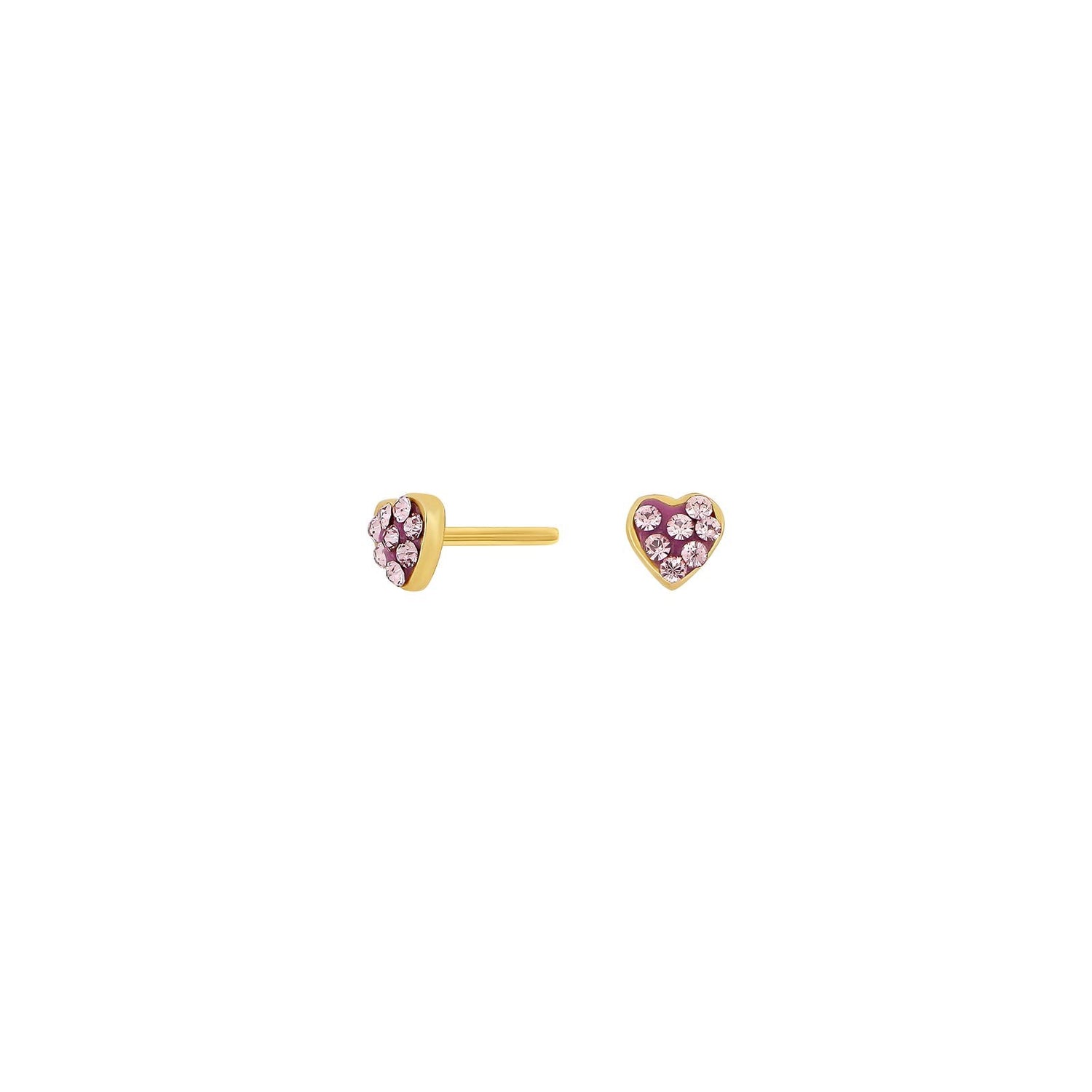 Verg. Silberohrringe Herz m/rosa cz.