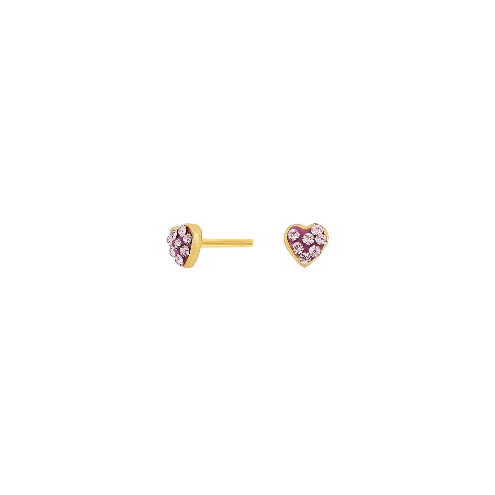 Verg. Silberohrringe Herz m/rosa cz.